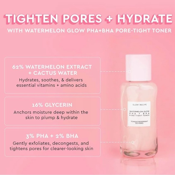 Glow Recipe Skincare Collection Bundle with Vibrant Pink Heart Pouch - Picture 4 of 6